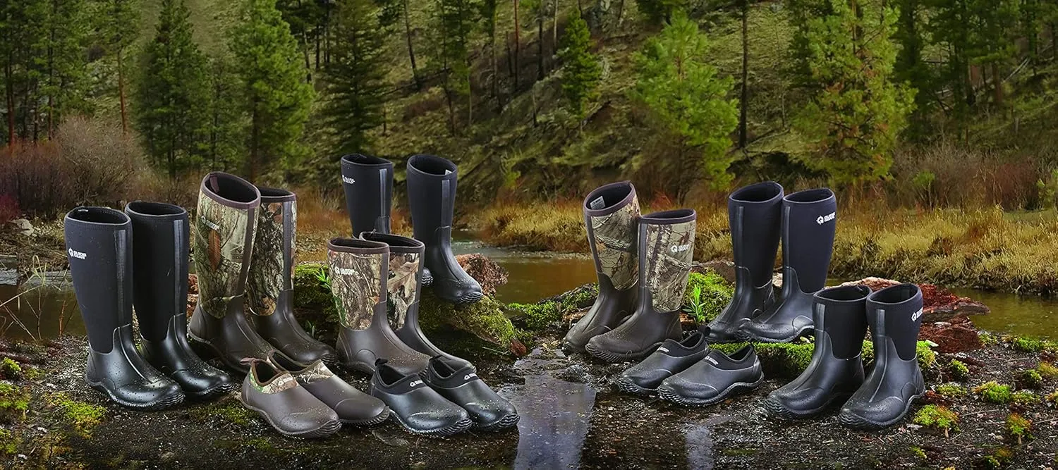 Guide Gear Women's High Bogger Waterproof Rubber Hunting Work Rain Boots 14”, 5mm Neoprene Top