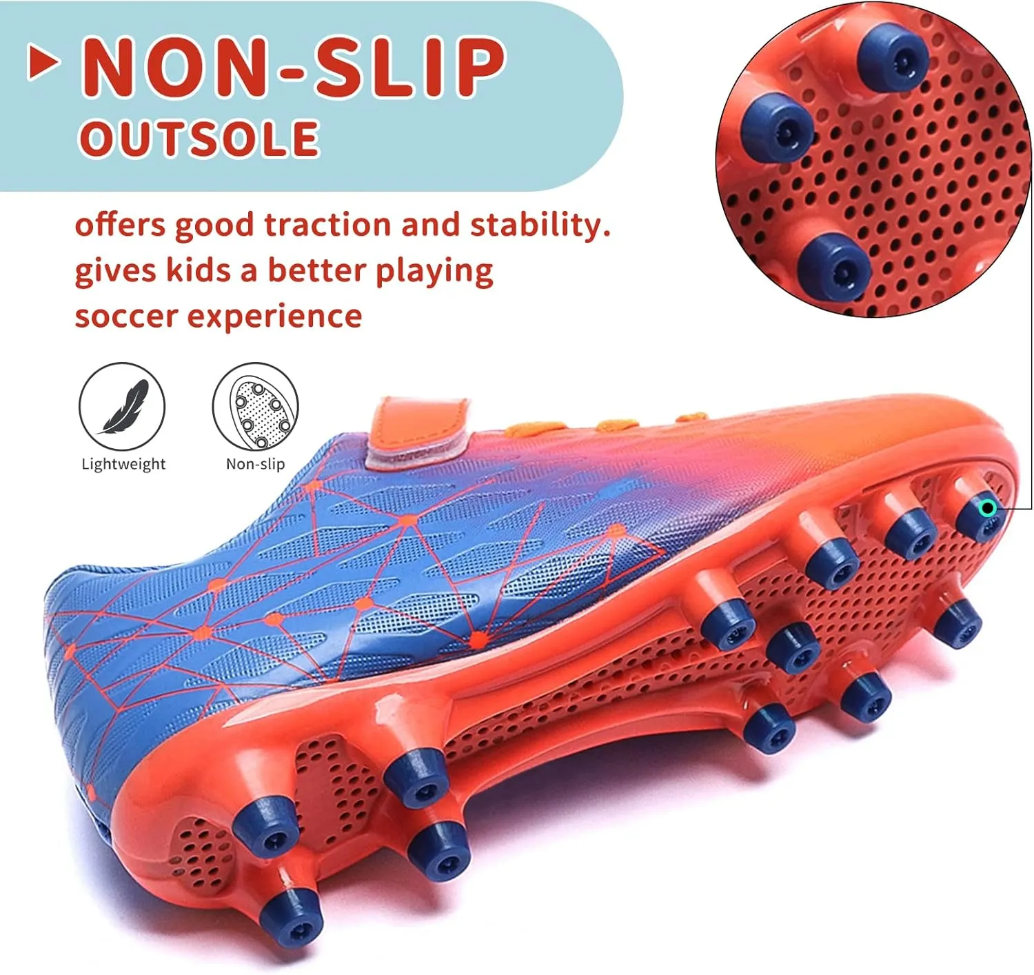 Hanani Boys Soccer Cleats Kids Girls FG/AG Soccer Athletics Sport Shoes Training Shoes Running Shoes Teenager Indoor Outdoor Football Shoes Sneakers for Unisex