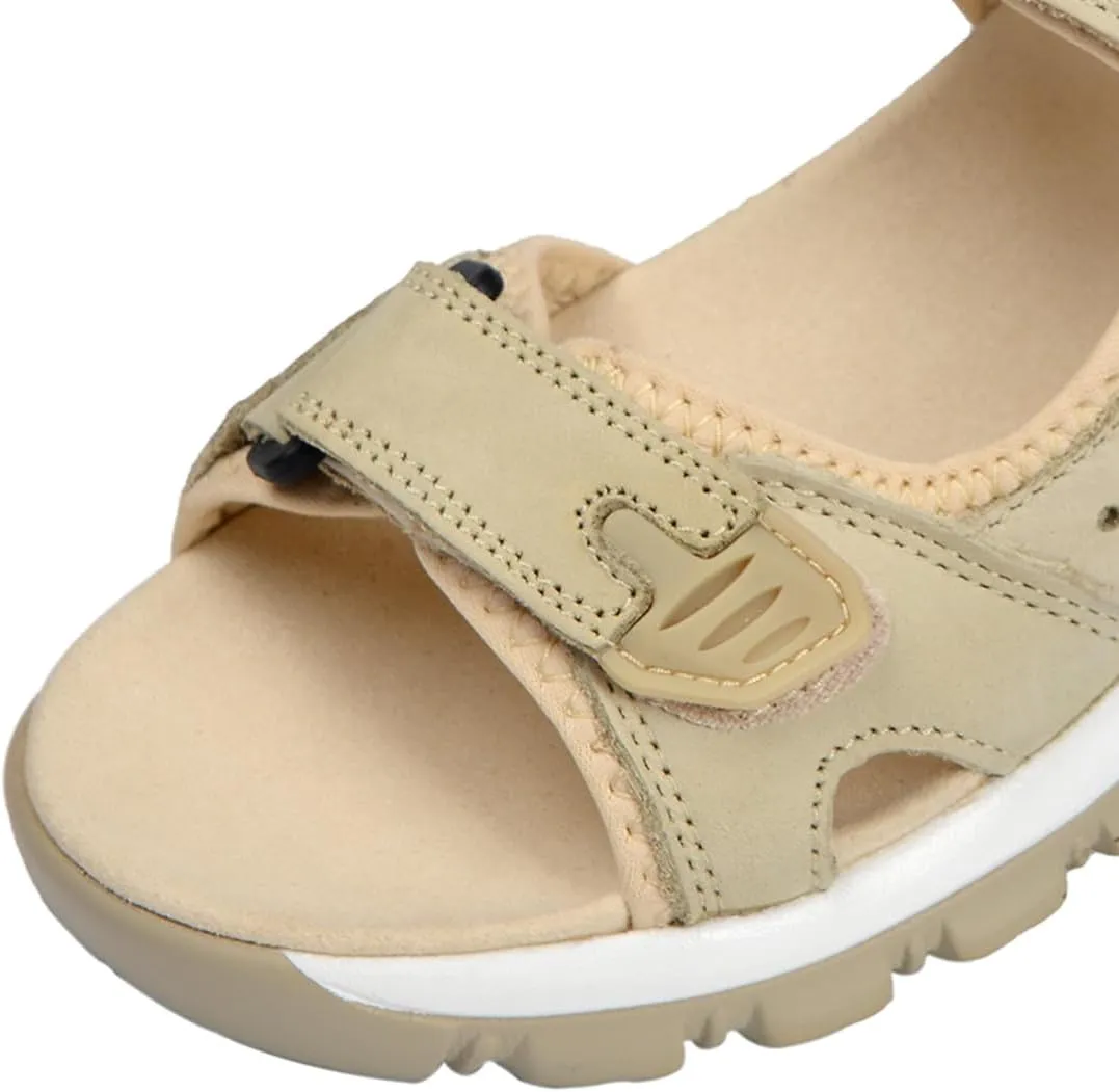 Harssidanzar Women's Leather Sandals Outdoor Sandals Hiking Sandals Casual Walking Sandals Strap Adjustable Beach Sandals For Women SL256US