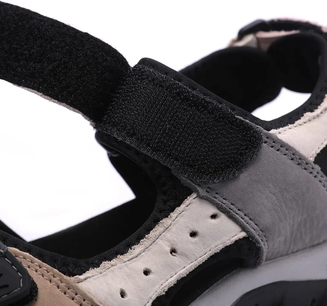 Harssidanzar Women's Leather Sandals Outdoor Sandals Hiking Sandals Casual Walking Sandals Strap Adjustable Beach Sandals For Women SL256US