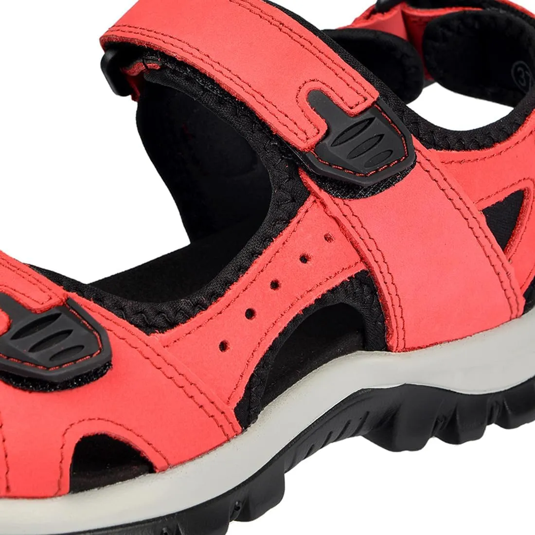 Harssidanzar Women's Leather Sandals Outdoor Sandals Hiking Sandals Casual Walking Sandals Strap Adjustable Beach Sandals For Women SL256US