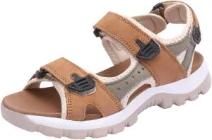 Harssidanzar Women's Leather Sandals Outdoor Sandals Hiking Sandals Casual Walking Sandals Strap Adjustable Beach Sandals For Women SL256US
