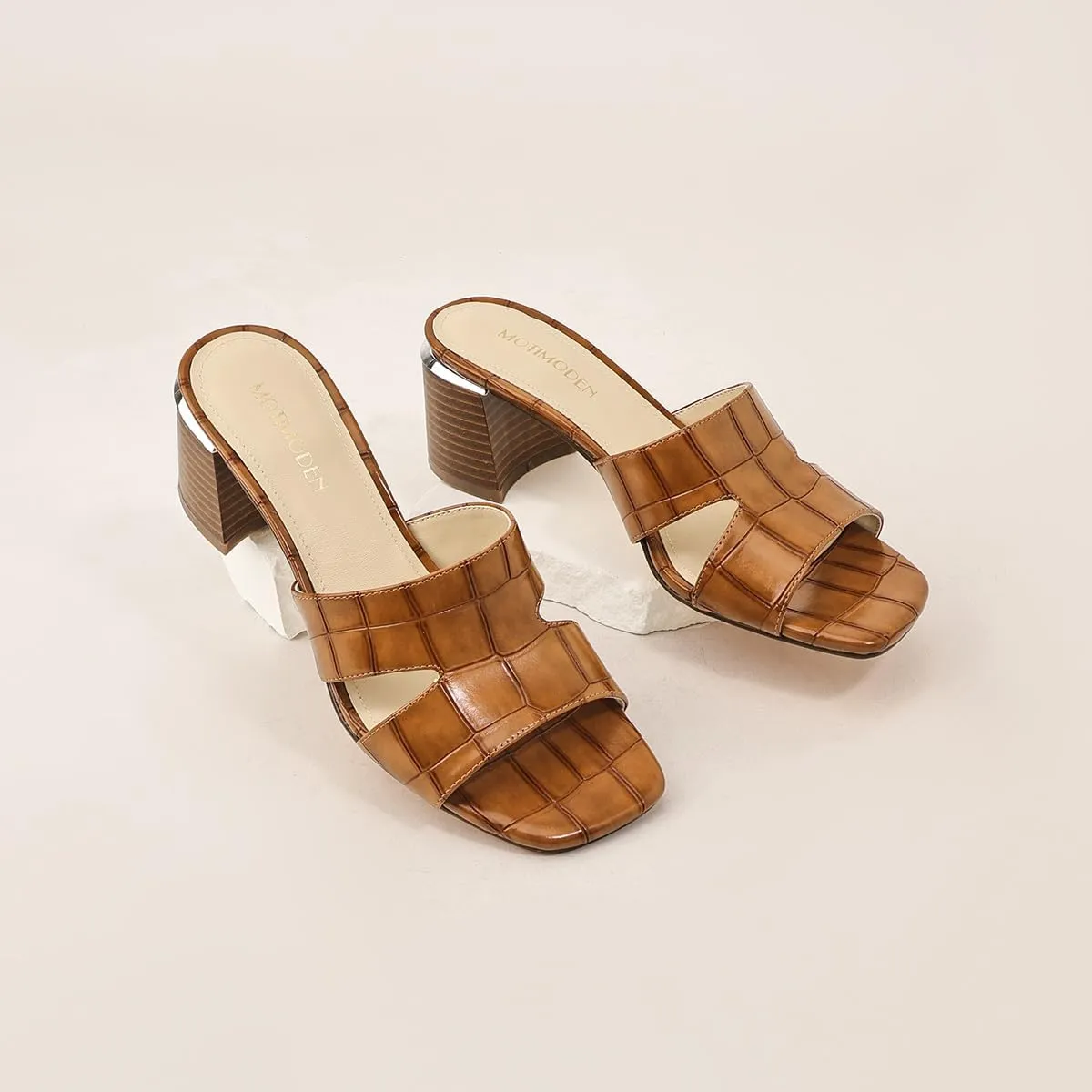 Heeled Sandals for Women Block Heels Mules for Women Chunky Square Open Toe Sandals Dressy Heels Slip on Comfy Low Heels Backless Summer Dress Shoes Wedding Party
