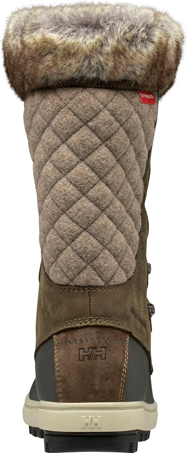 Helly-Hansen Garibaldi VL Insulated Winter Boots for Women - Waterproof Nubuck Leather, Faux Fur Lined, Eco Ortholite Comfort Footbed, Max-Grip Outsole
