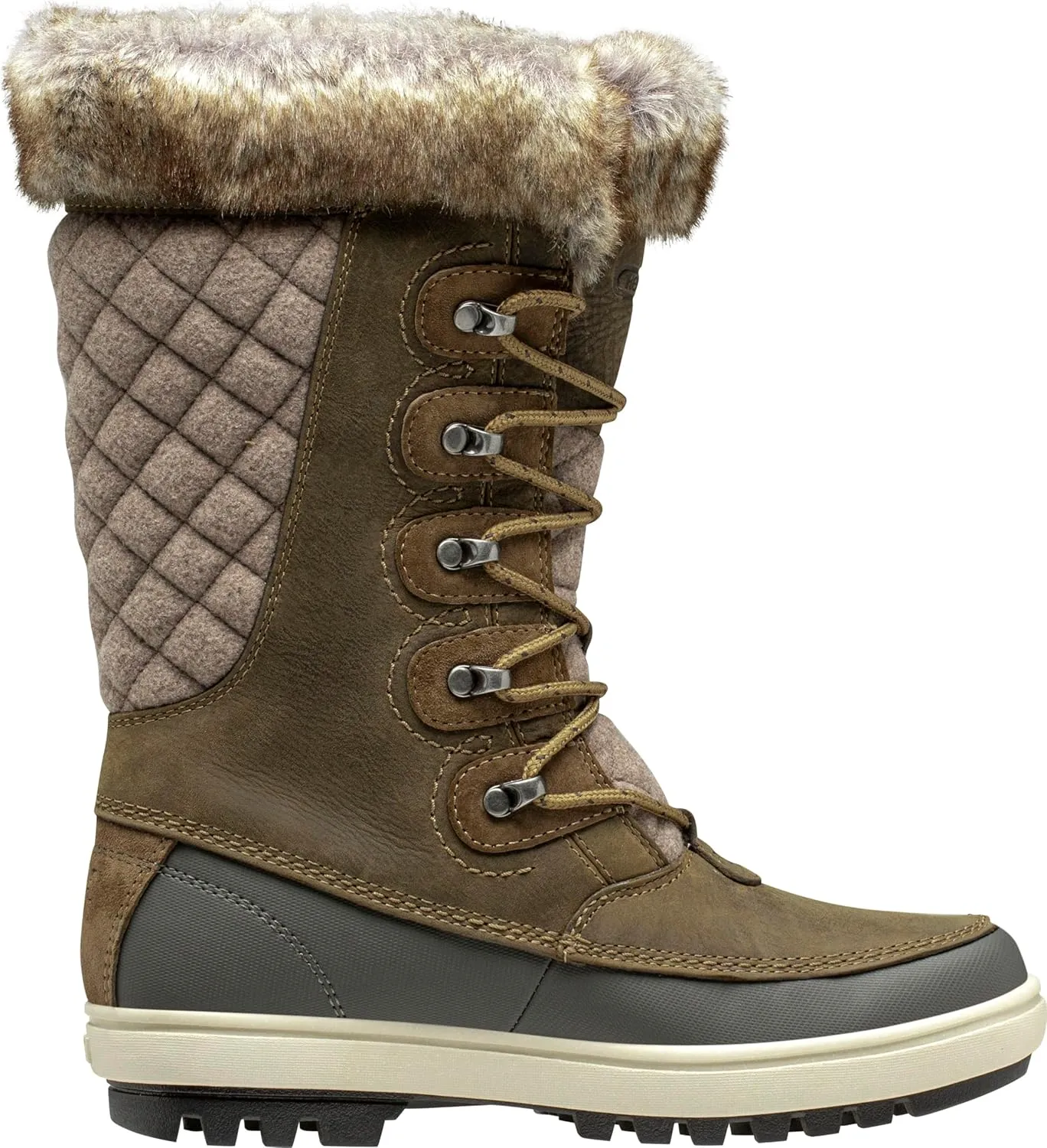 Helly-Hansen Garibaldi VL Insulated Winter Boots for Women - Waterproof Nubuck Leather, Faux Fur Lined, Eco Ortholite Comfort Footbed, Max-Grip Outsole