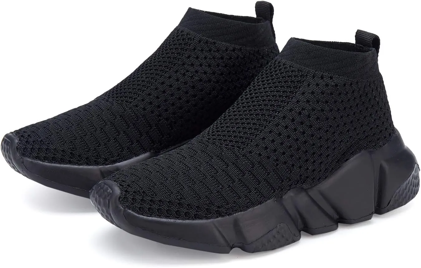 Hetios Girls Sneakers Running Shoes High-Heeled Socks Shoes Boys Athletic Sneakers Kids Sock Shoes (Toddler/Little Kid/Big Kid)