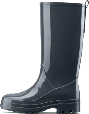 HISEA Rain Boots for Women Waterproof Garden Boots, Knee High Rain Shoes, Non Slip Seamless Welly