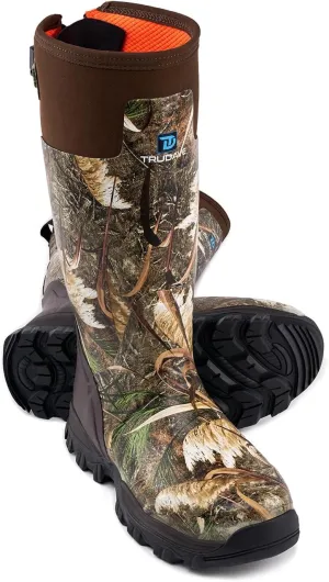 Hunting Boots for Men, Waterproof Rubber Boots with Steel Shank, 5mm Neoprene Camo Insulated Outdoor Hunting Boots (Size 5-14)