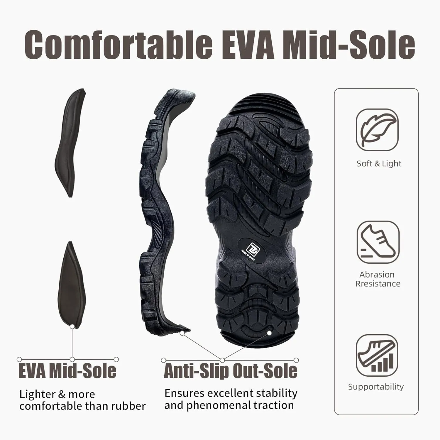 Hunting Boots for Men, Waterproof Rubber Boots with Steel Shank, 5mm Neoprene Camo Insulated Outdoor Hunting Boots (Size 5-14)
