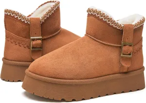 Iarus Womens Snow Boots Winter Boots for Womens Fur Lined Boots Comfortable Warm Booties for Outdoor