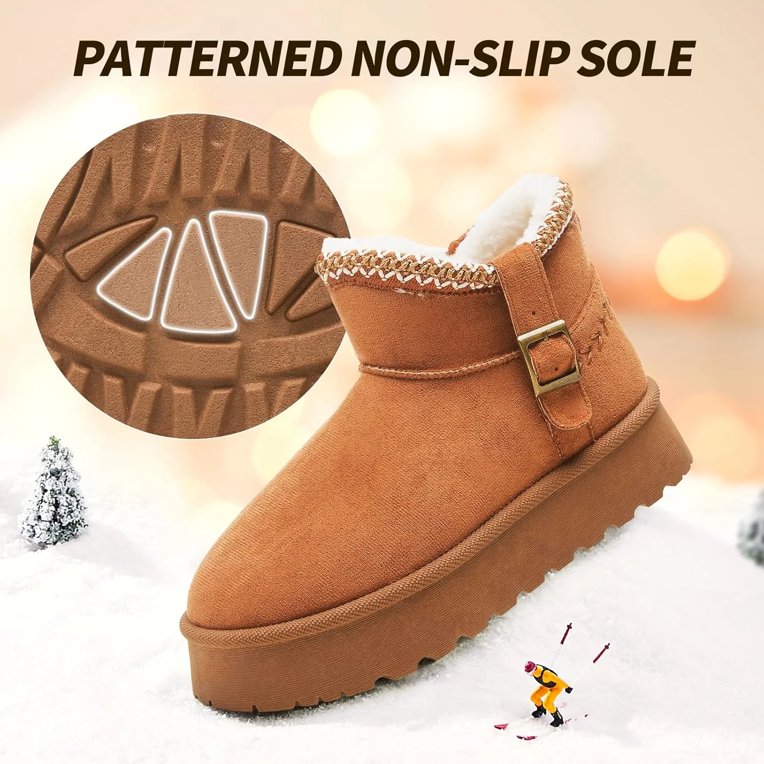 Iarus Womens Snow Boots Winter Boots for Womens Fur Lined Boots Comfortable Warm Booties for Outdoor
