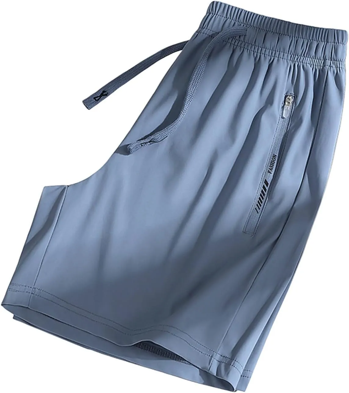 Ice Silk Stretch Shorts for Women High Waisted Quick Drying Pants Breathable Workout Shorts with Zipper Pockets