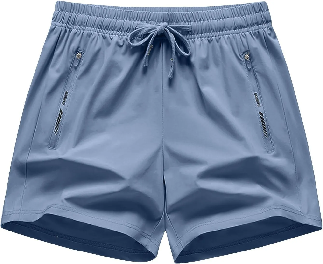 Ice Silk Stretch Shorts for Women High Waisted Quick Drying Pants Breathable Workout Shorts with Zipper Pockets