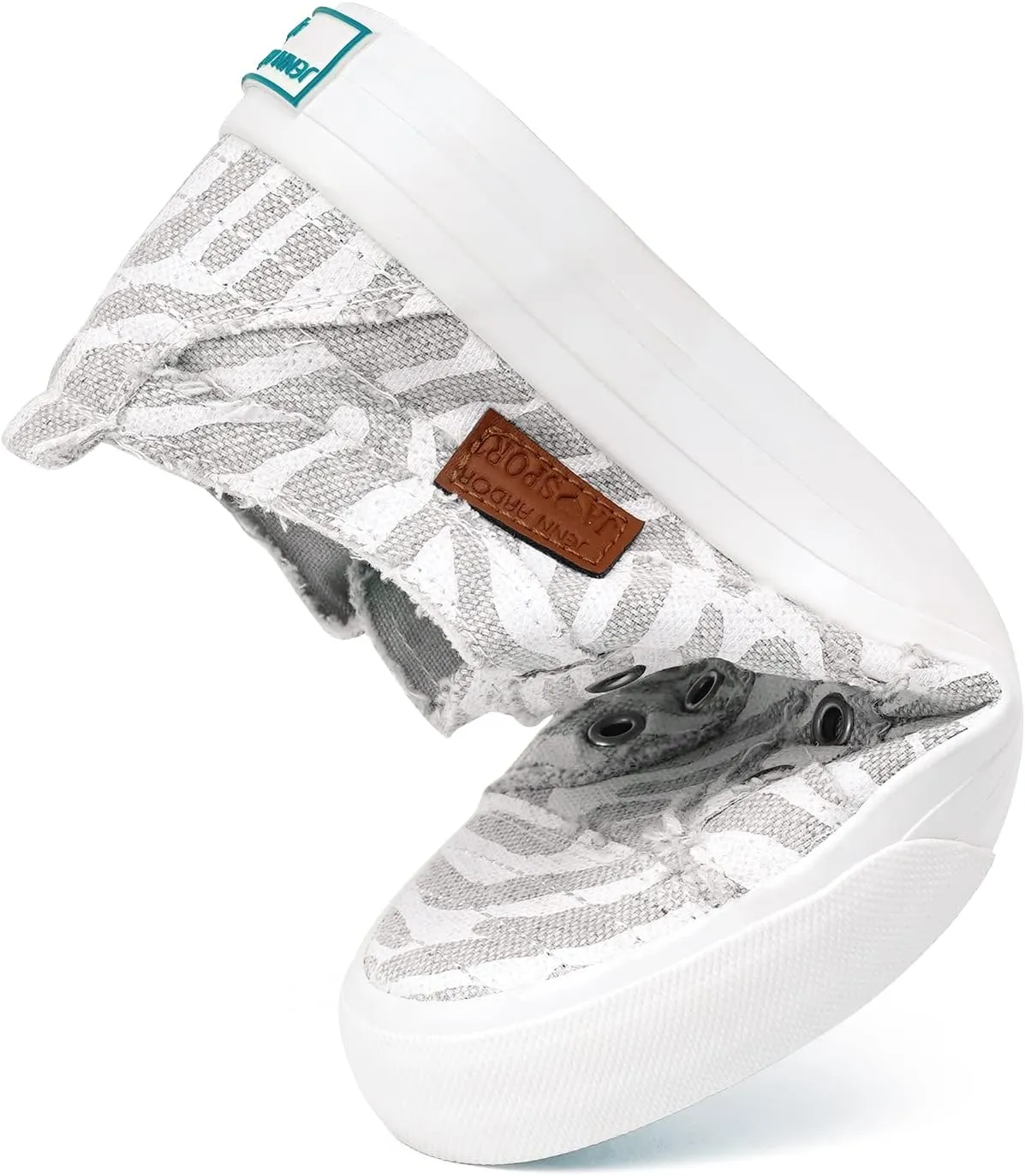 JENN ARDOR Womens Fall Slip On Fashion Sneakers No Laces Comfortable Casual Low Canvas Sneakers Flats Walking Shoes