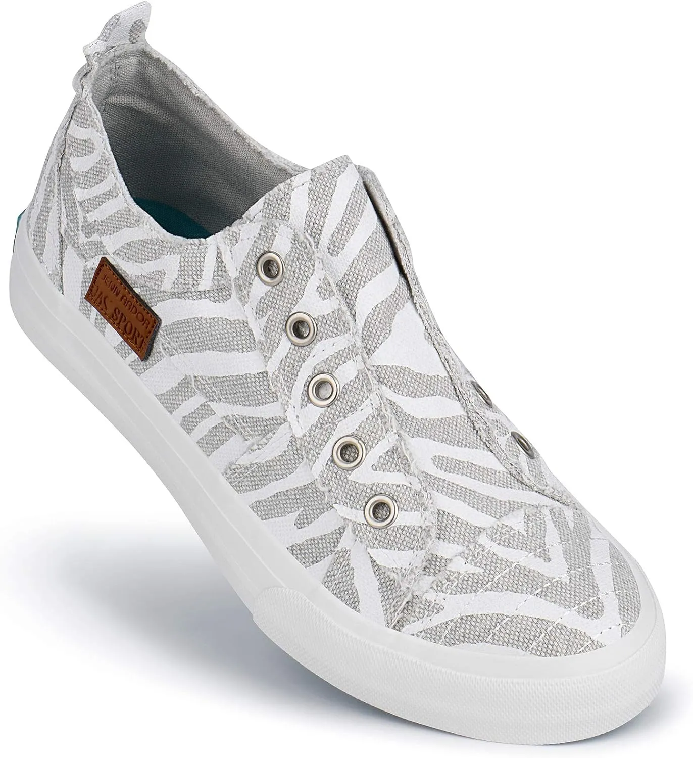 JENN ARDOR Womens Fall Slip On Fashion Sneakers No Laces Comfortable Casual Low Canvas Sneakers Flats Walking Shoes