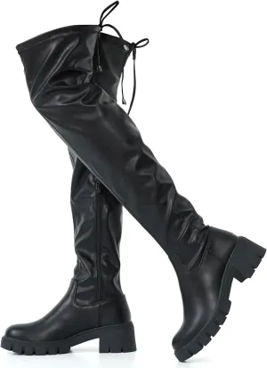 Jeossy Women's 990 Over The Knee High Boots Platform Thigh High Boots Round Toe Long Boots for Women