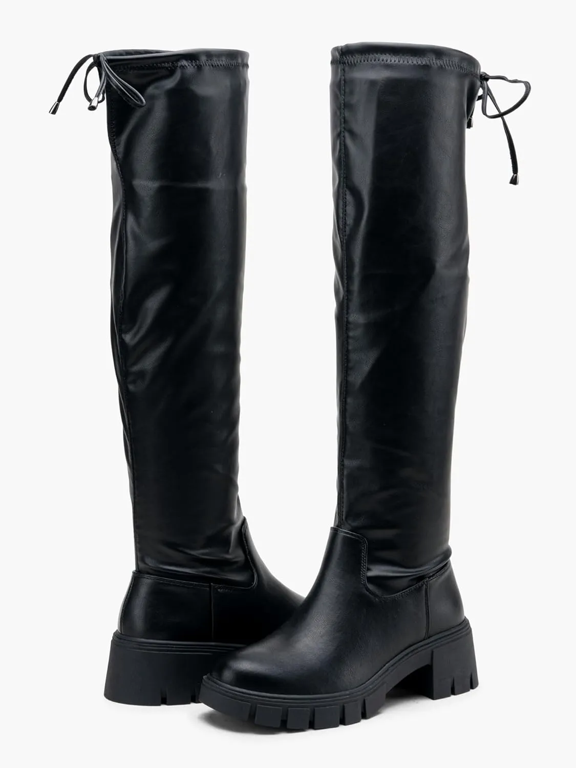 Jeossy Women's 990 Over The Knee High Boots Platform Thigh High Boots Round Toe Long Boots for Women