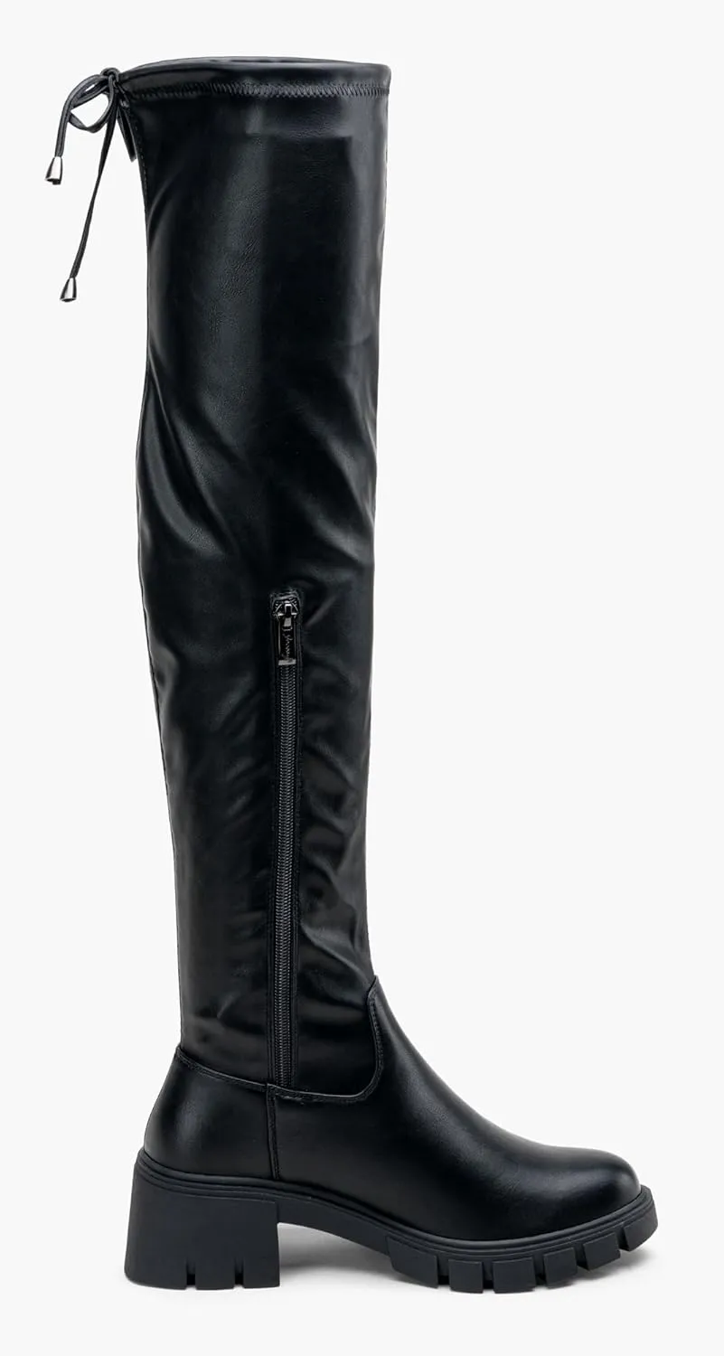 Jeossy Women's 990 Over The Knee High Boots Platform Thigh High Boots Round Toe Long Boots for Women