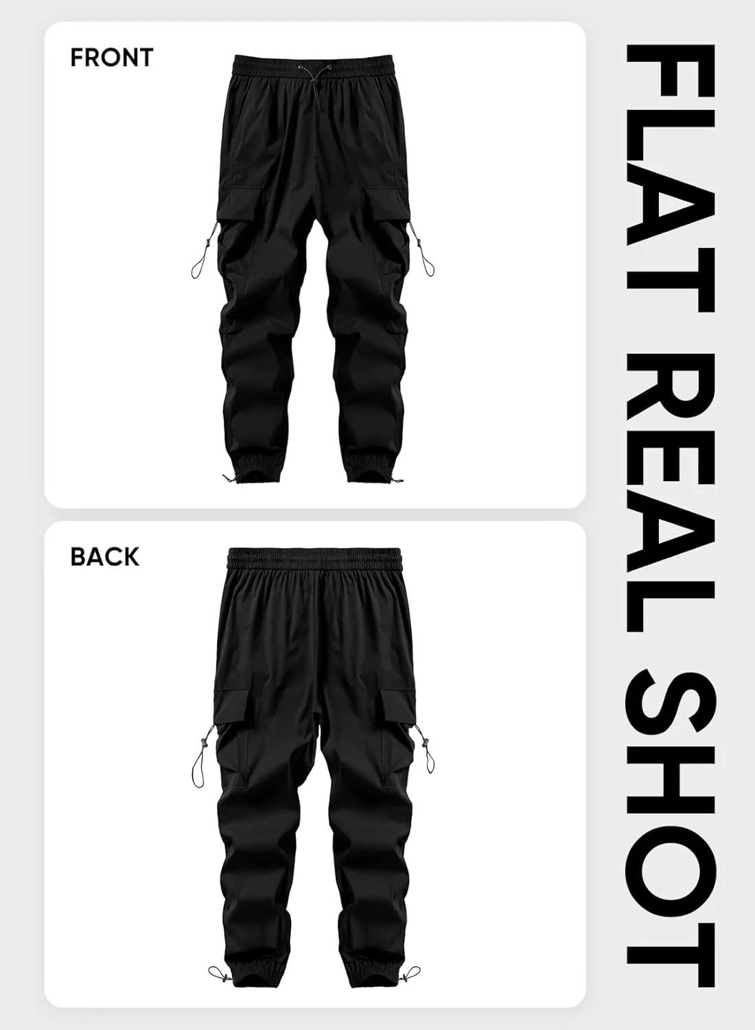JMIERR Men's Baggy Cargo Pants Trendy Casual Parachute Pant Loose Fit Harem Joggers with Pockets for Streetwear