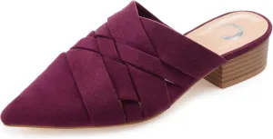 Journee Collection Womens Kalida Pointed Toe Slip On Mule Sandals