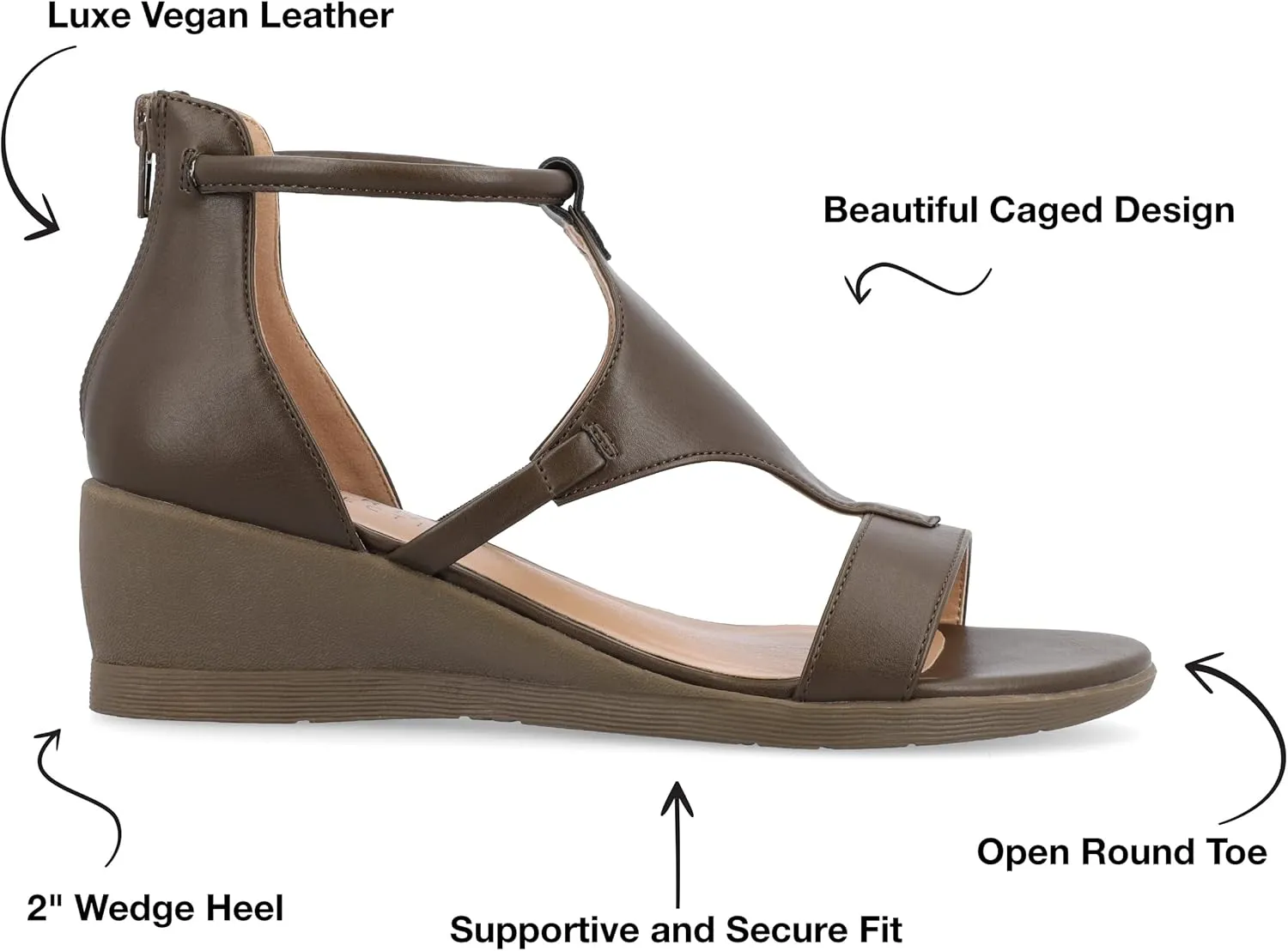 Journee Collection Women's Trayle Wedge Sandals