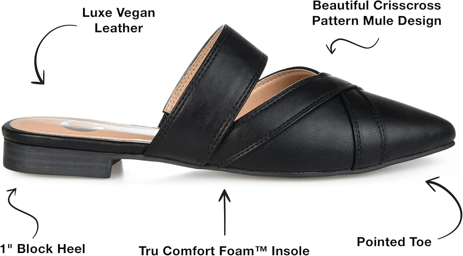 Journee Women's Comfort Foam Stasi Mule Flats