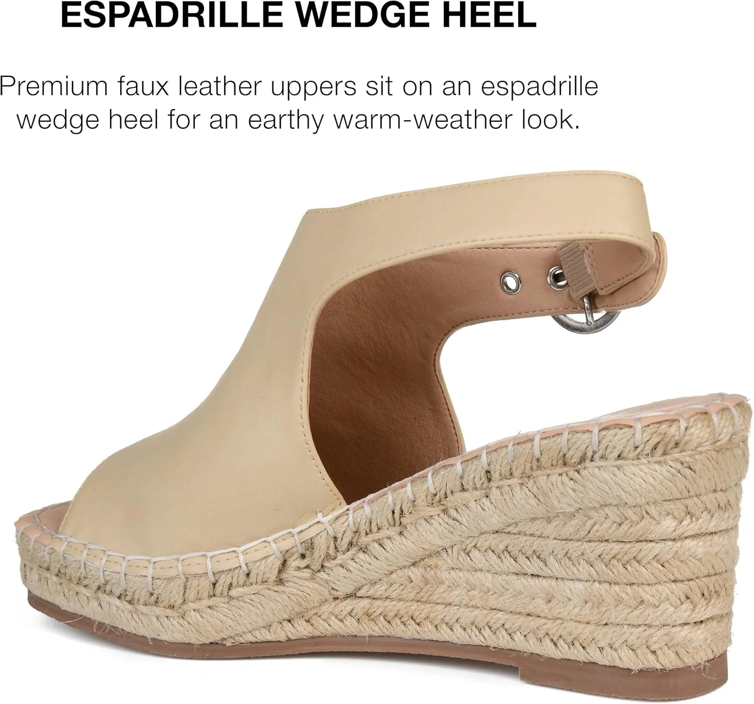 Journee Women's Crew Espadrille Wedge Sandals