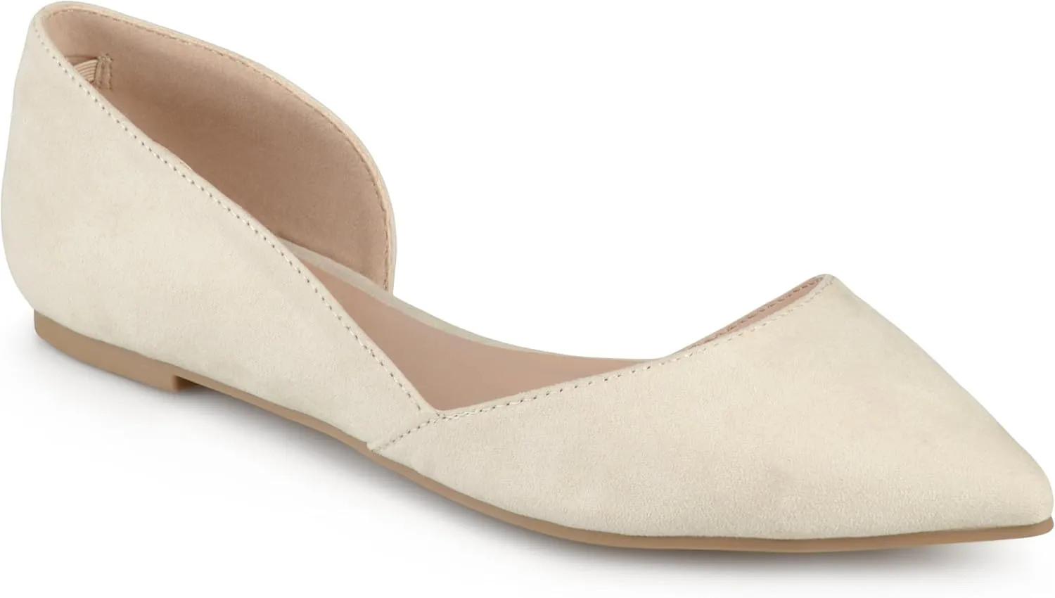 Journee Womens Ester Slip On Pointed Toe D'Orsay Flats