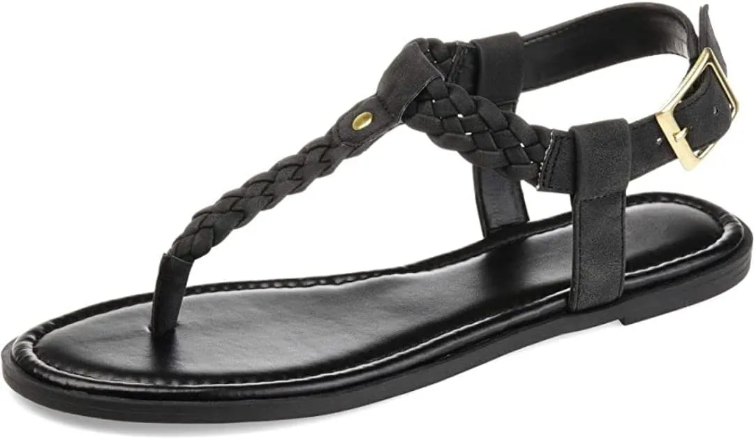 Journee Womens Genevive Ankle Strap Flat Sandals