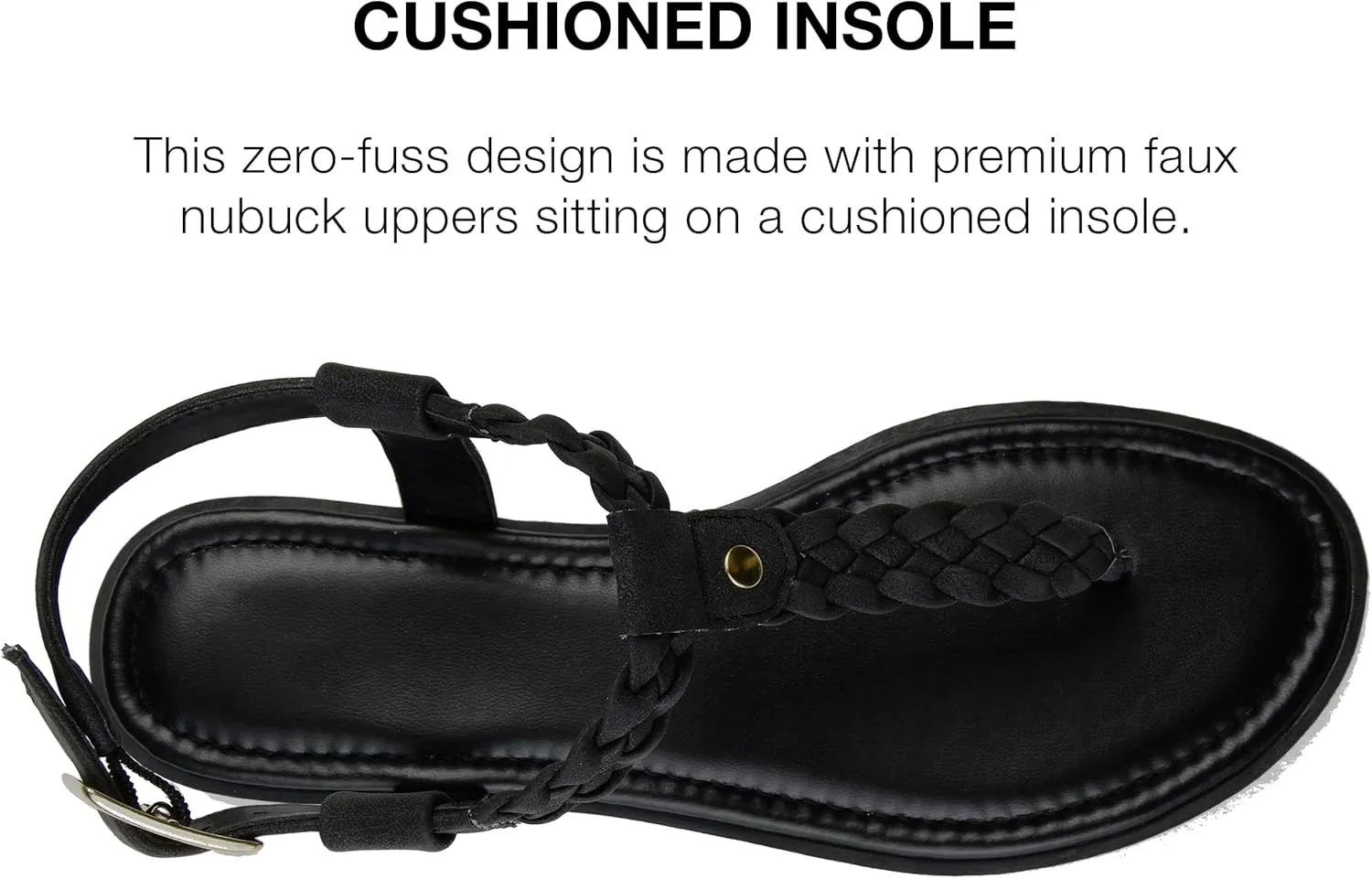 Journee Womens Genevive Ankle Strap Flat Sandals