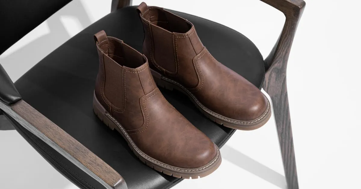 Jousen Chelsea Boots Men Lightweight Mens Boots Classic Slip On Boots Casual Boots for Men