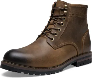 Jousen Men Chukka Boots Premium Leather Black Boots