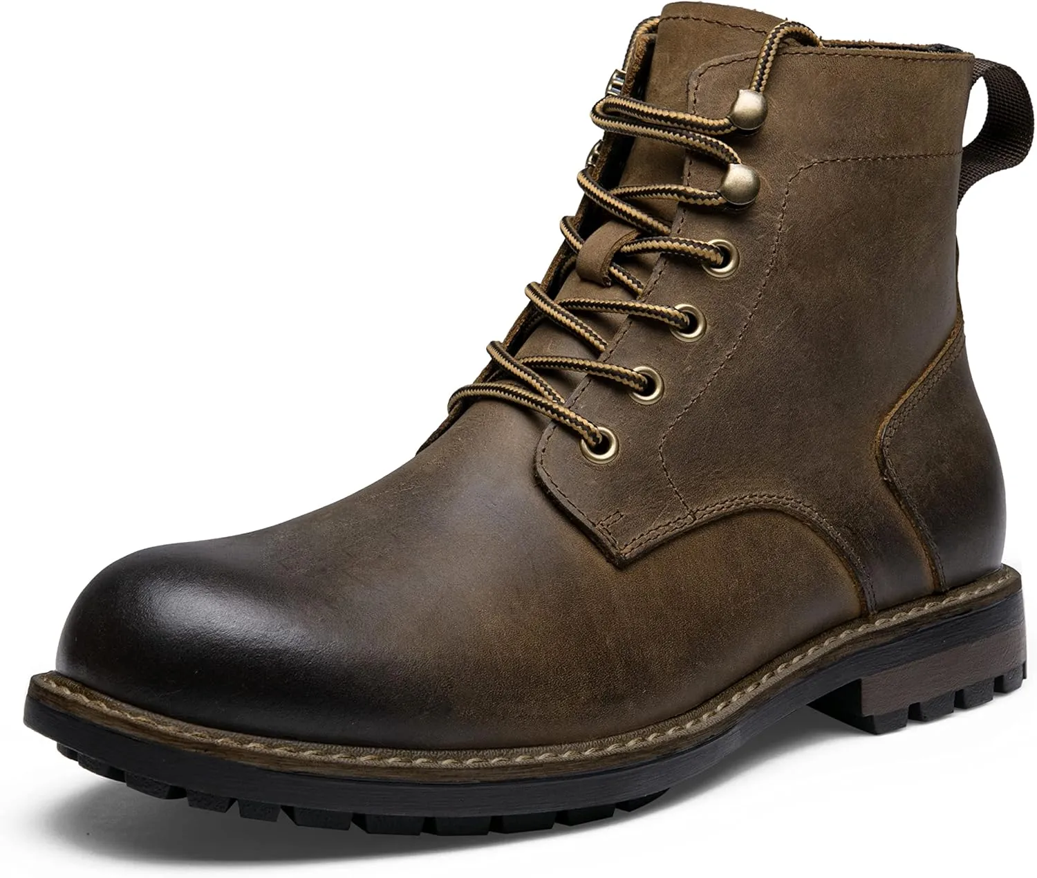 Jousen Men Chukka Boots Premium Leather Black Boots