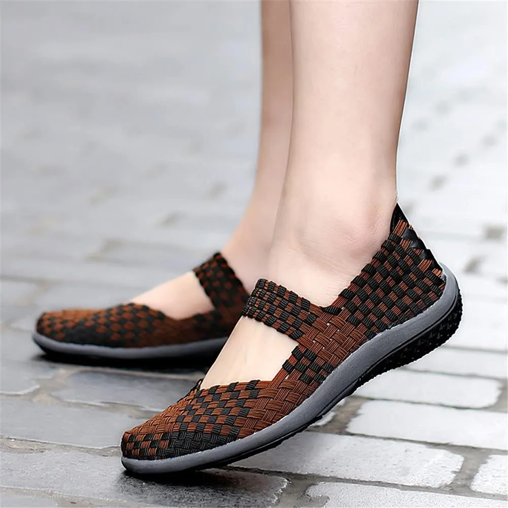 JOYVIP Womens Curly Type Ballet Flats Slip On Comfort Loafers Handmade Woven Shoes