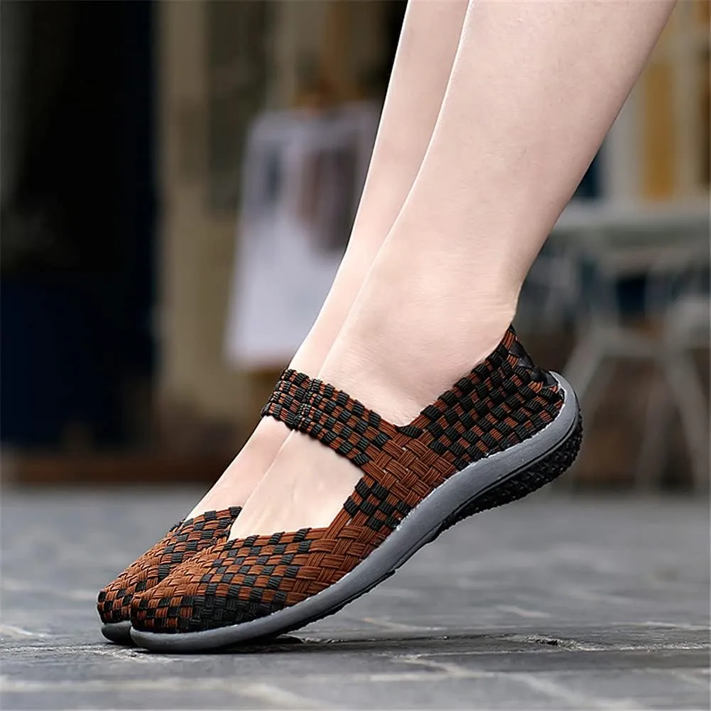 JOYVIP Womens Curly Type Ballet Flats Slip On Comfort Loafers Handmade Woven Shoes