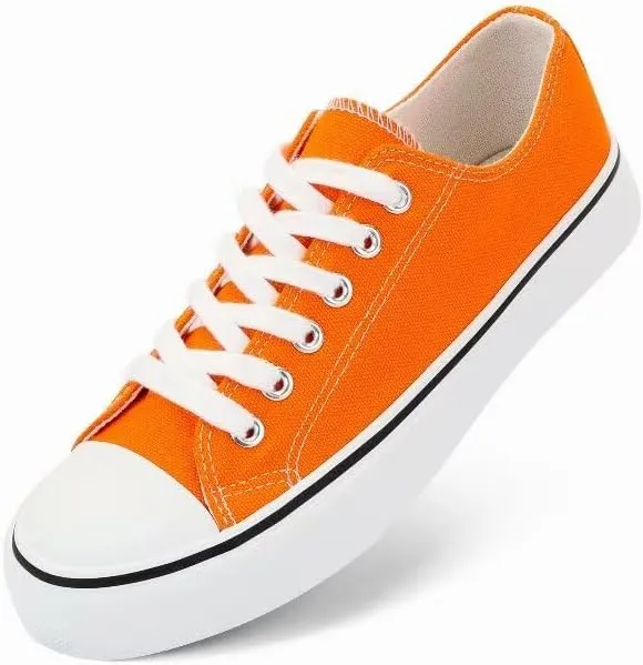 JUDIS Women’s Lace Up Canvas Shoes Low Top Fashion Sneakers Casual Tennis Walking Shoes