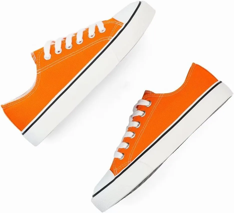 JUDIS Women’s Lace Up Canvas Shoes Low Top Fashion Sneakers Casual Tennis Walking Shoes