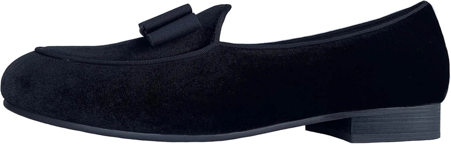 Justar Men's Leather Loafers Belgian Tuxedo Dress Shoes Slip-On Formal Prom Penny Loafers Banquet Flats
