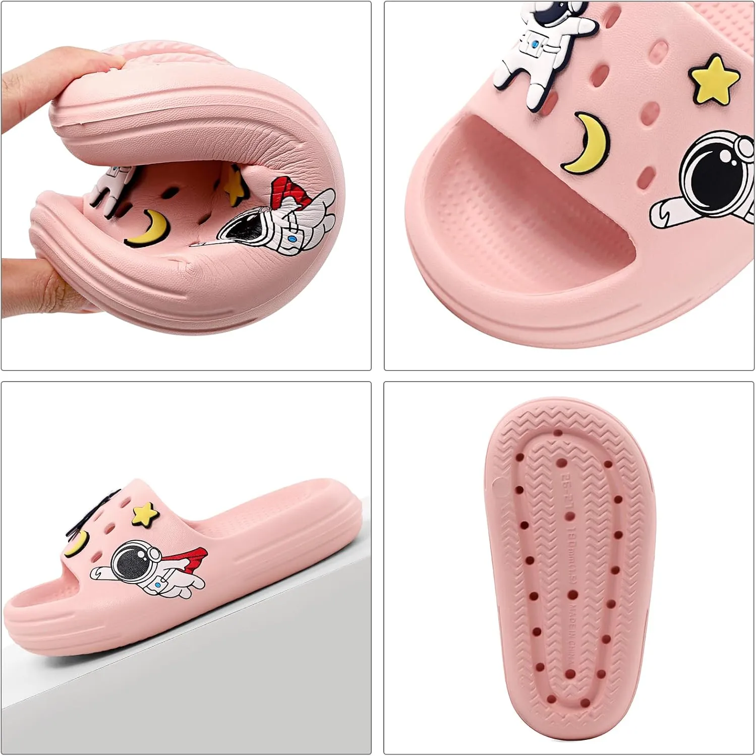 KAKU NANU Kids Slide Sandals EVA Cloud Slippers Open Toe Soft Slides Lightweight Non-slip Unisex Children Cozy Summer Flip Flop Shoes