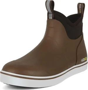 Kalkal Men's Deck Boots, Waterproof Fishing Rain Boots with High Traction, Men's Rubber Boots For Gardening Fishing Boating Camping Sailing