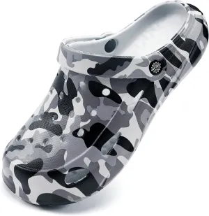 Kids Classic Camo Beach Clogs | Lightweight Water Sandals for Boys - Quick-Dry Non-Slip Light and Durable （Little Kid/Big Kid）