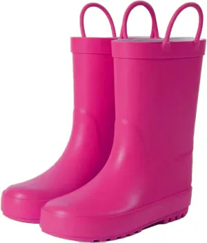 Kids Rain Boots - Toddler Waterproof Rubber Kids Rain Boots for Girls and Boys with Fun Patterns and Easy-On Handles
