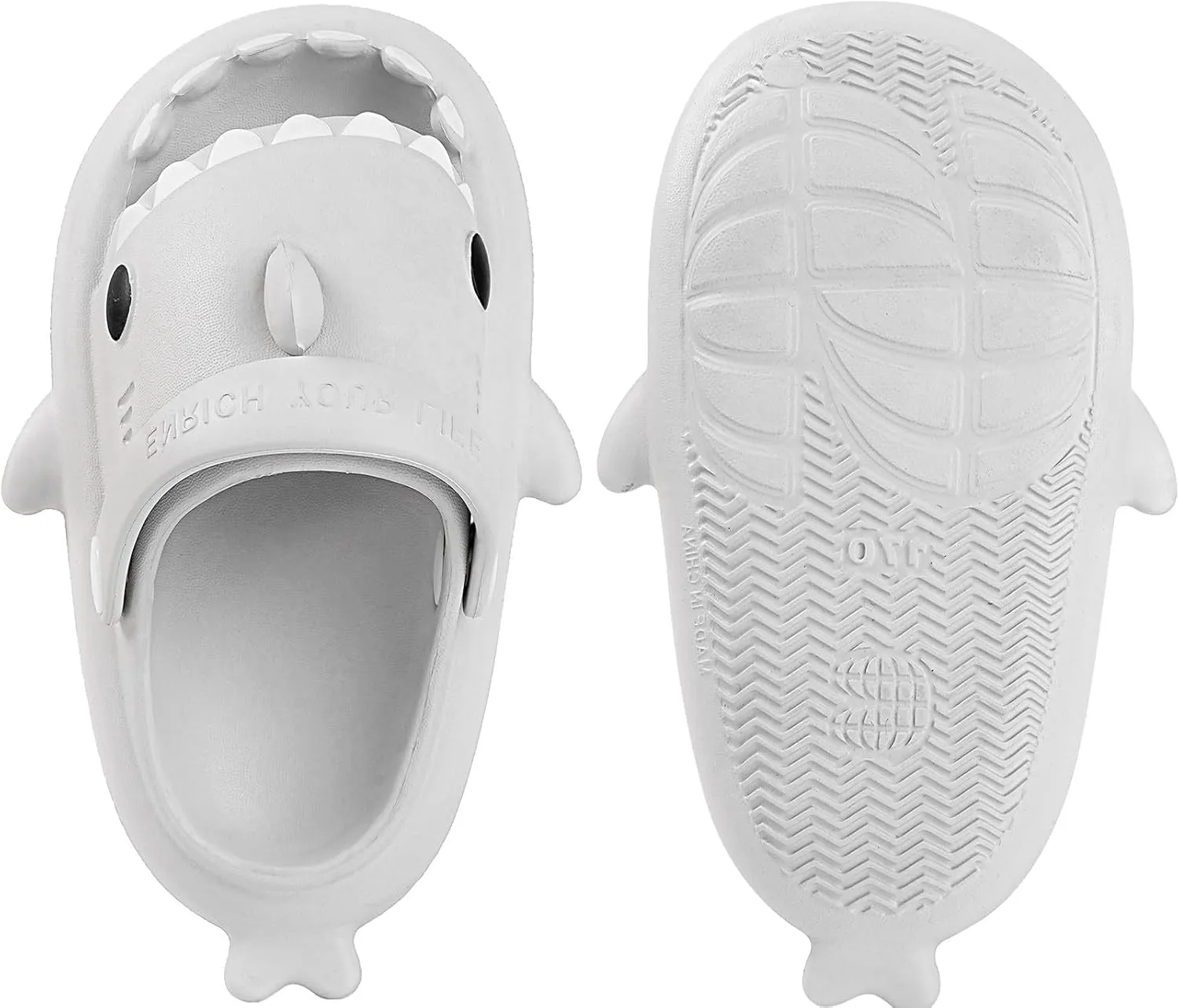 Kids Shark Slides Boys Girls Toddlers Cloud Shower Slippers Cute Cartoon Open Toe Sandals Cushioned Thick Sole Beach Pool Shoes