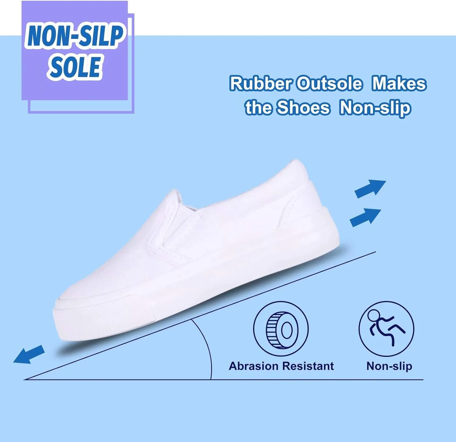 Kids Shoes Toddlers Canvas Sneakers Slip-on Comfortable Light Weight Causal Running Tennis Shoes for Boys Girls(Toddle/Little Kids/Big Kids)