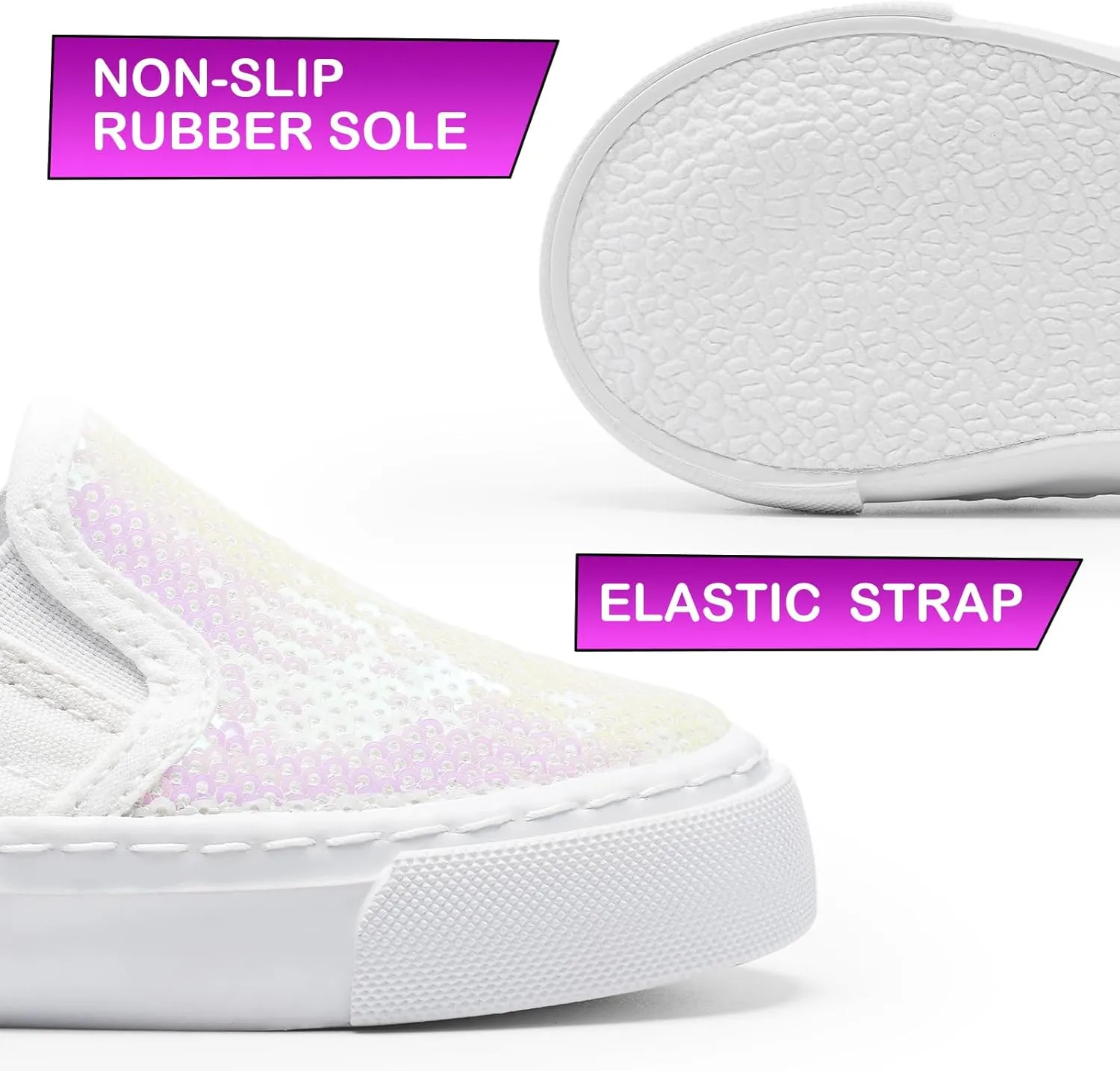 Kids Shoes Toddlers Canvas Sneakers Slip-on Comfortable Light Weight Causal Running Tennis Shoes for Boys Girls(Toddle/Little Kids/Big Kids)