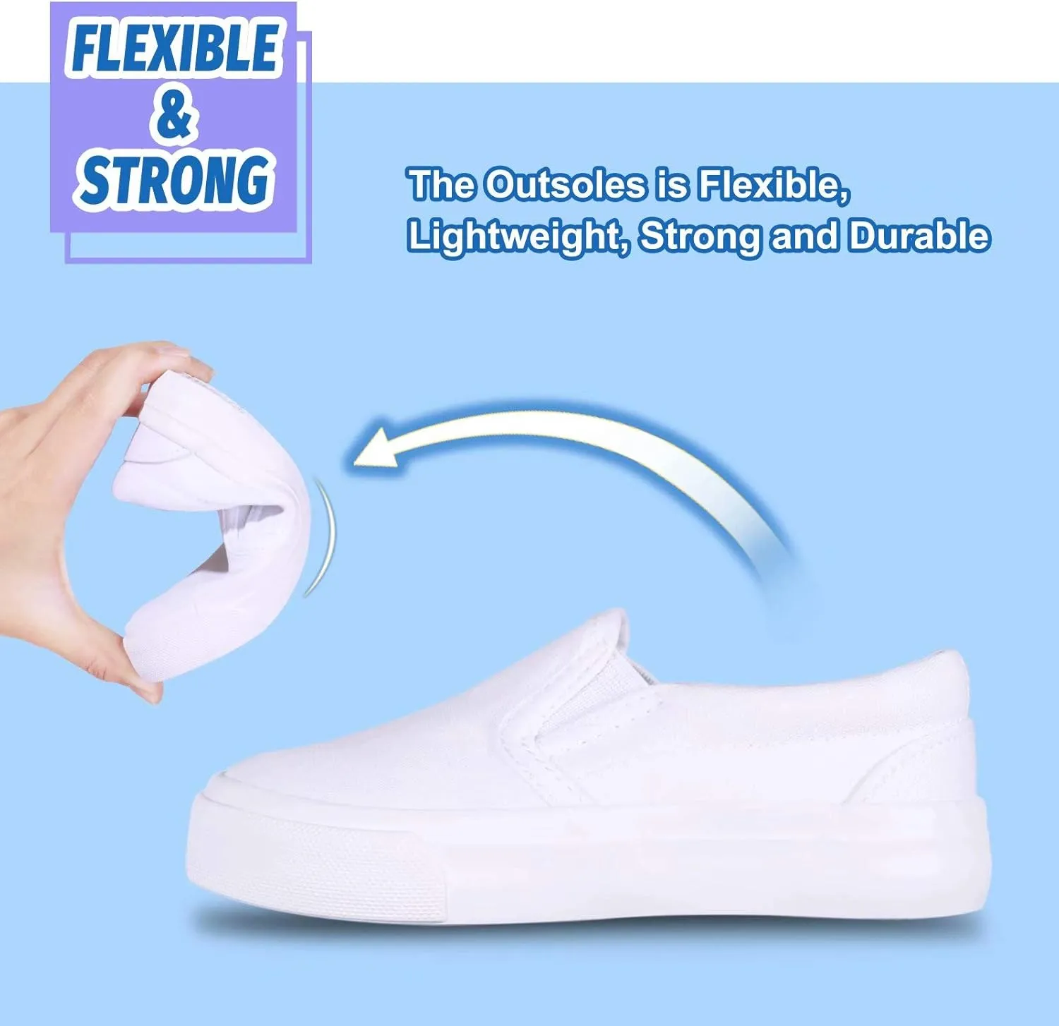 Kids Shoes Toddlers Canvas Sneakers Slip-on Comfortable Light Weight Causal Running Tennis Shoes for Boys Girls(Toddle/Little Kids/Big Kids)