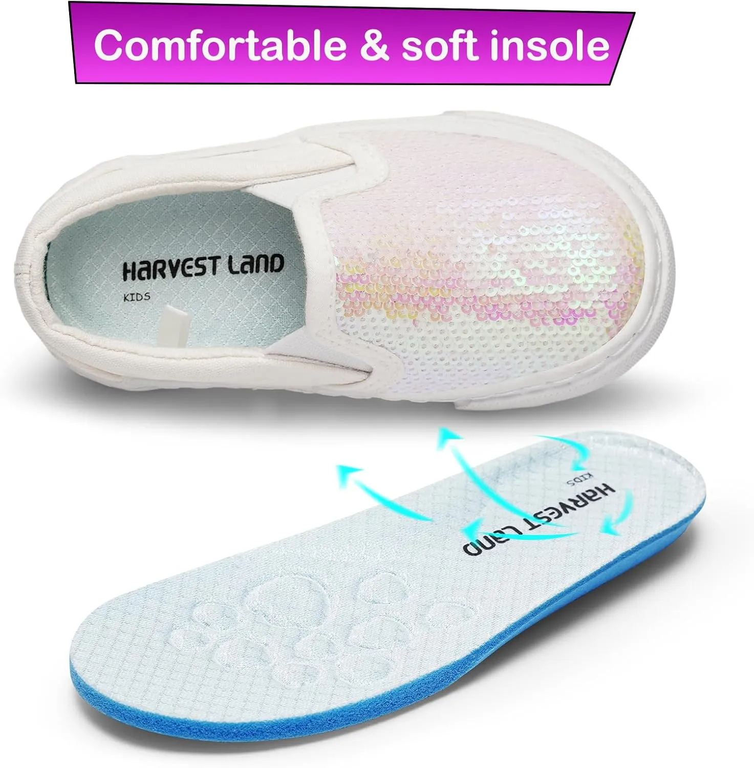 Kids Shoes Toddlers Canvas Sneakers Slip-on Comfortable Light Weight Causal Running Tennis Shoes for Boys Girls(Toddle/Little Kids/Big Kids)