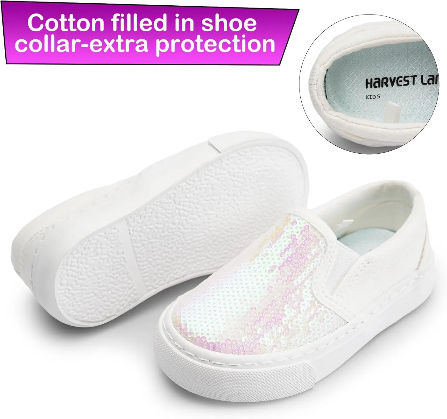 Kids Shoes Toddlers Canvas Sneakers Slip-on Comfortable Light Weight Causal Running Tennis Shoes for Boys Girls(Toddle/Little Kids/Big Kids)