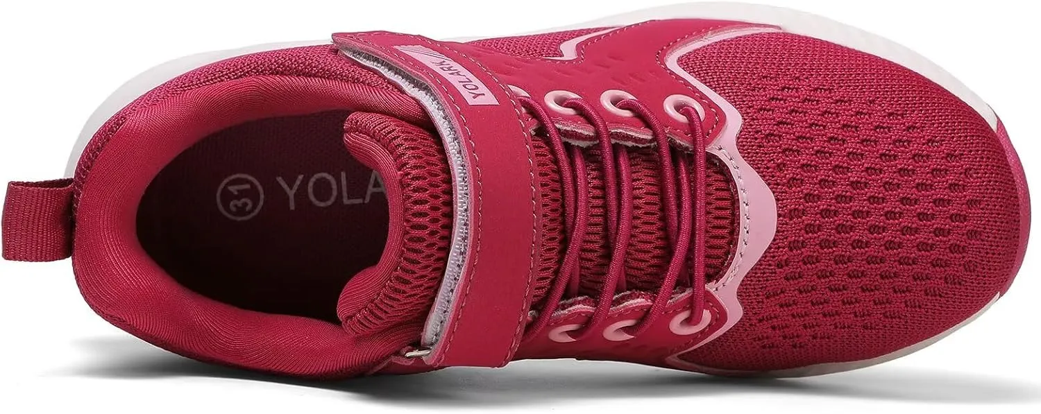 Kids Sneakers for Boys Girls Running Tennis Shoes Non-Slip Hiking Walking Shoes Lightweight Breathable Sport Athletic
