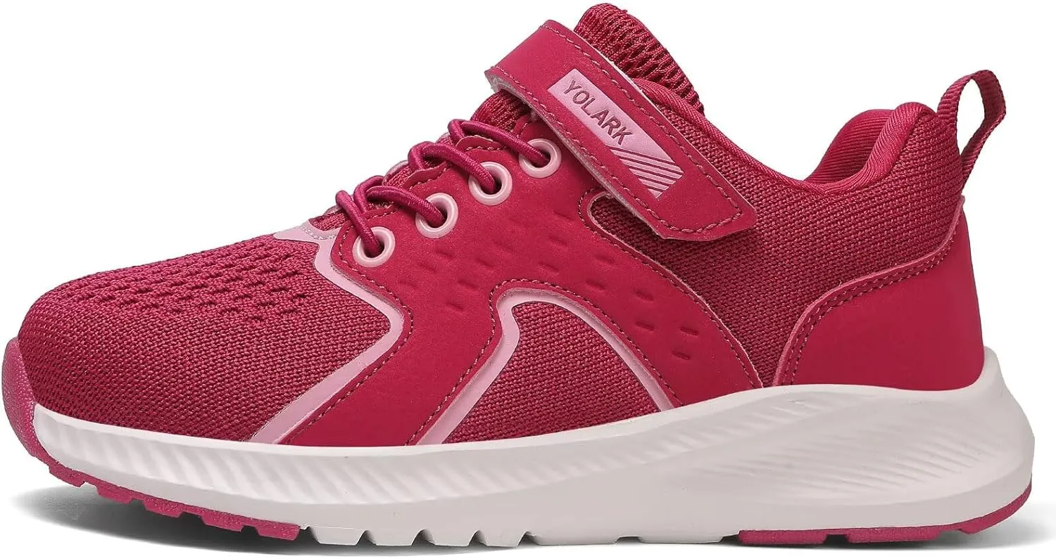 Kids Sneakers for Boys Girls Running Tennis Shoes Non-Slip Hiking Walking Shoes Lightweight Breathable Sport Athletic